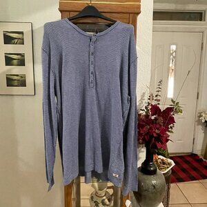 NWT $99 Indigo Blue Striped Pullover NXS NO EXCESS XXL 2XL